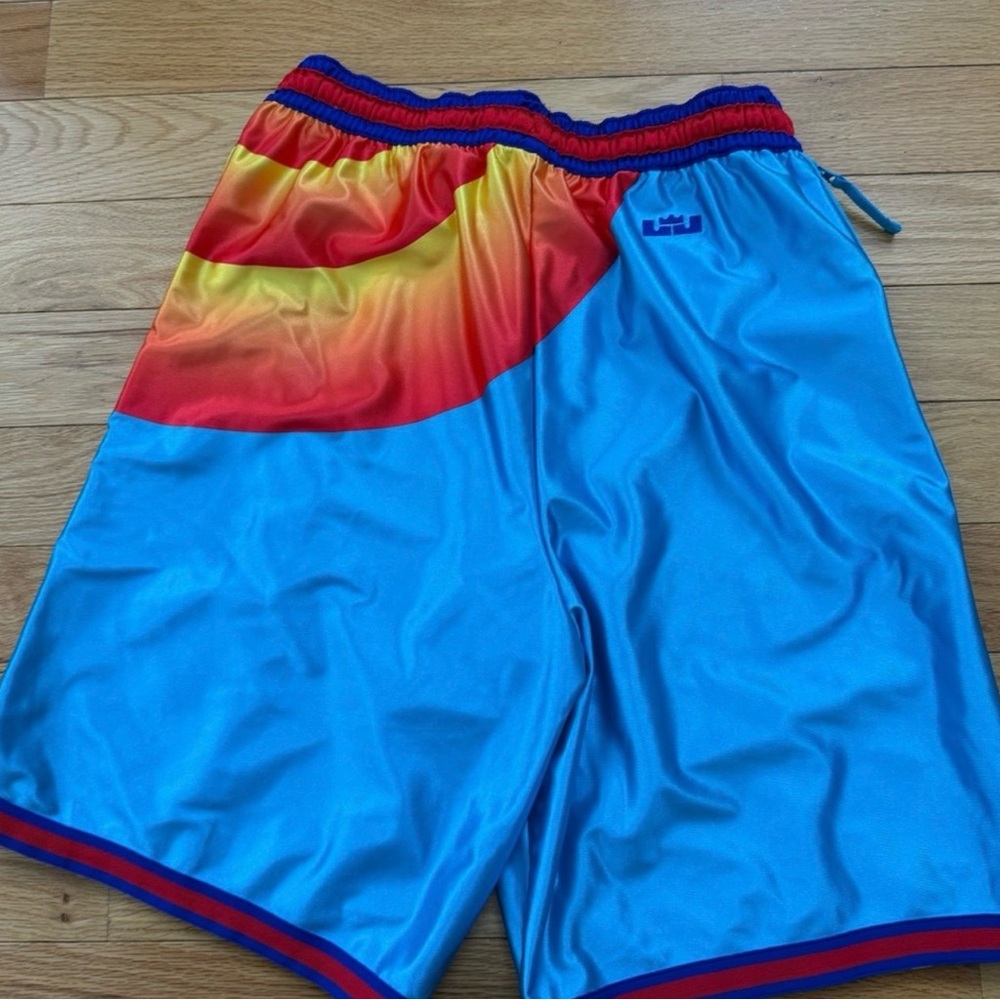 Nike Blue and Cream Dri-FIT Shorts - Picture 2 of 3